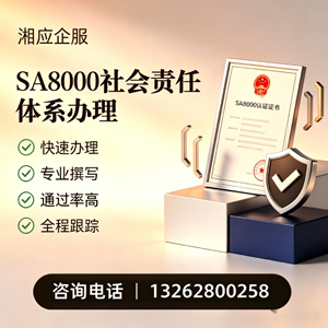 淮南SA8000社会责任体系认证服务